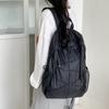 Korean Casual Style Nylon Backpack for Women's Travel, Lightweight Design, Niche, Large Capacity Student Outdoor Hiking Bag