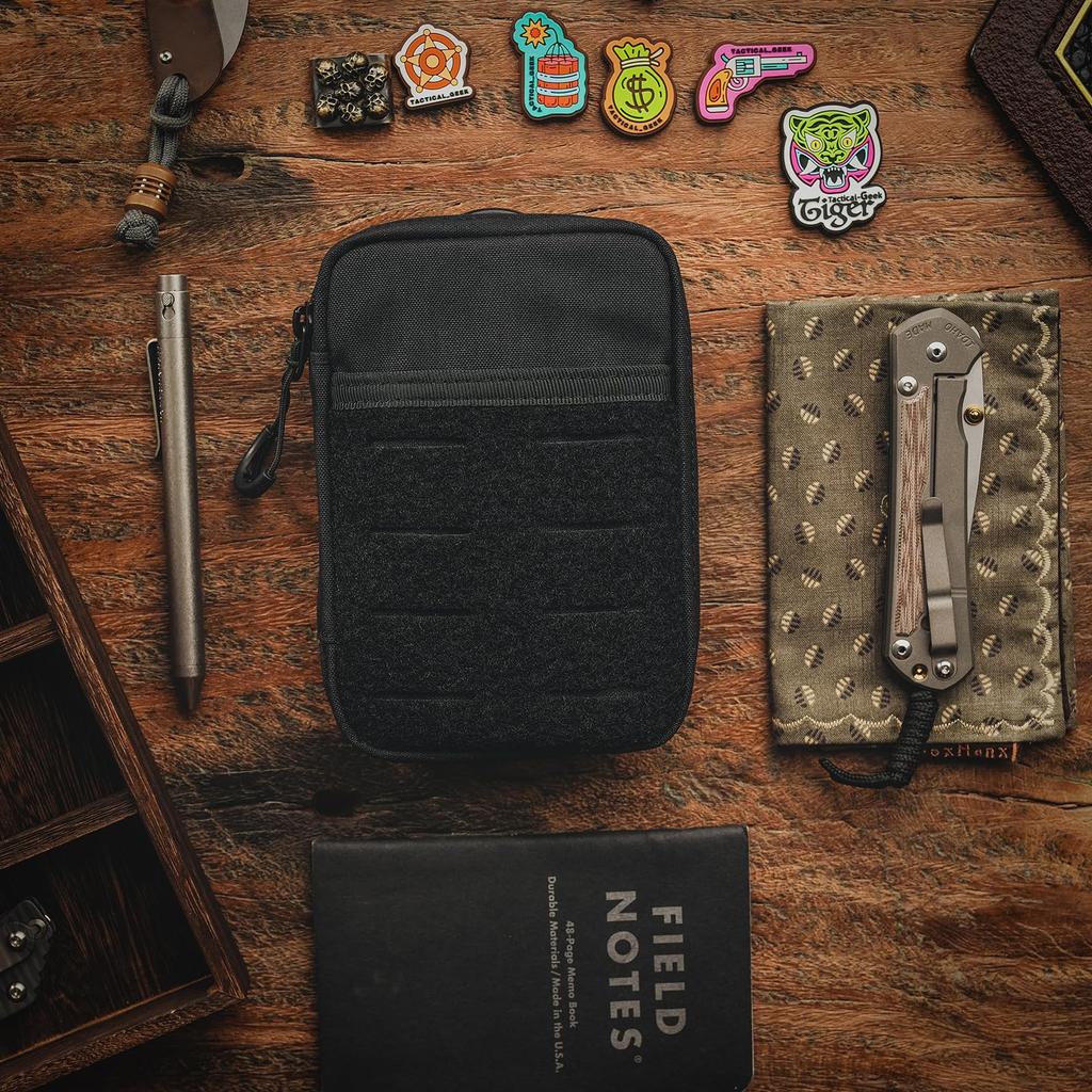 TACTICAL GEEK Block EDC Kompakte Hüft-EDC-Tasche Molle Werkzeug Bequeme Werkzeug-Organizer-Tasche für Nylon Daily Utility Werkzeug-Organizer Schwarz E3.0 Tasche,