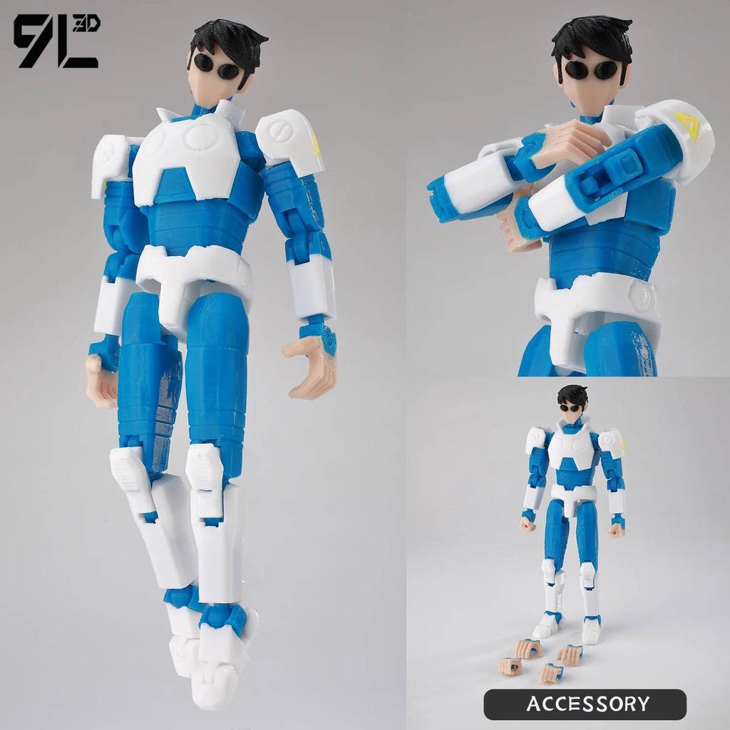 9L3D Printed NEWInvincibles Tech Jacker Titan13 Lucky13 Action Figure Dummy13 Motorcycle Multi-Jointed Collectible Model Toy T13