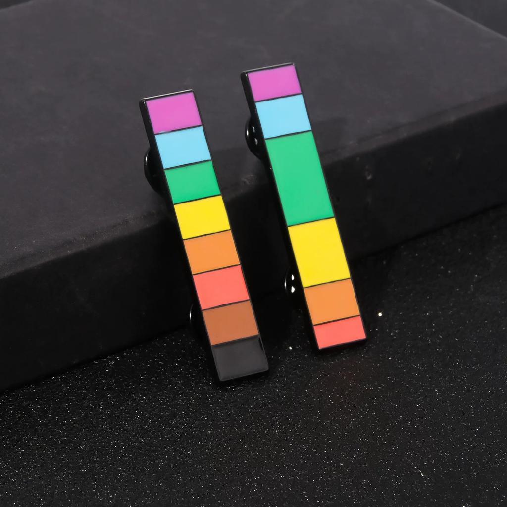 Rainbow LGBT Pride Badge Pin Gay Lesbian Brooch Colorful Equality Symbol Accessory LGBTQ Jewelry