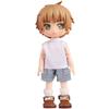 Niannyyhouse OB11 Size Obitsu Doll 11cm Body Cowboy Shorts Long Vest Pocket Cargo Pants Doll Clothes 112 BJD Doll Clothes (long, Blue)
