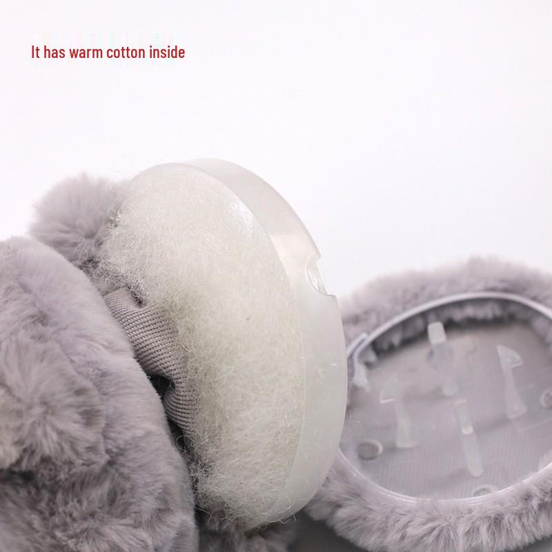 Extra Large Plush Foldable Unisex Warm Earmuffs - Cute Solid Color for Winter Cold & Frost Protection