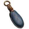 Top Grain Leather Car Key Cover for BYD Qin, Song, & Tang - Retro European/American Style