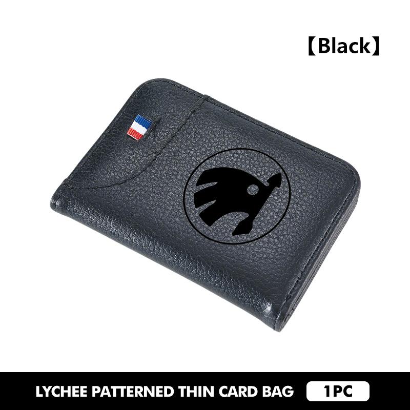 HAZJ3 Car Wallet Driver's Licence Insurance Card Holder Multi Pocket Wallet For Skoda S Kodiaq Octavia 2 3 Yeti Karoq Rapid Fabia VII