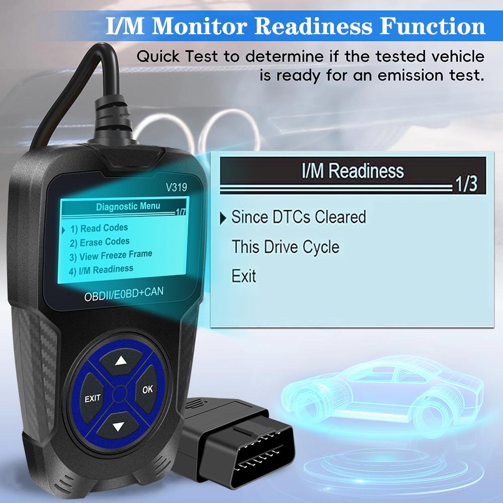 Scaner V319 OBD 2 Afișaj digital Instrumente de diagnosticare auto Accesorii auto Cititor de coduri OBD2 Instrument de diagnosticare a motorului