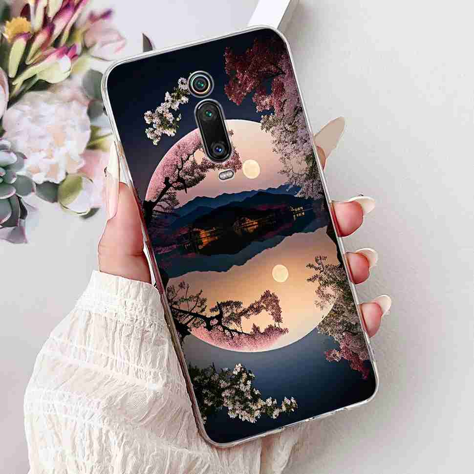 For Xiaomi Mi 9T M1903F10G Case Fashion Painting Soft Silicone TPU Cover For Xiaomi Mi 9T Mi9t 6.39" Flower Girl Phone Casing