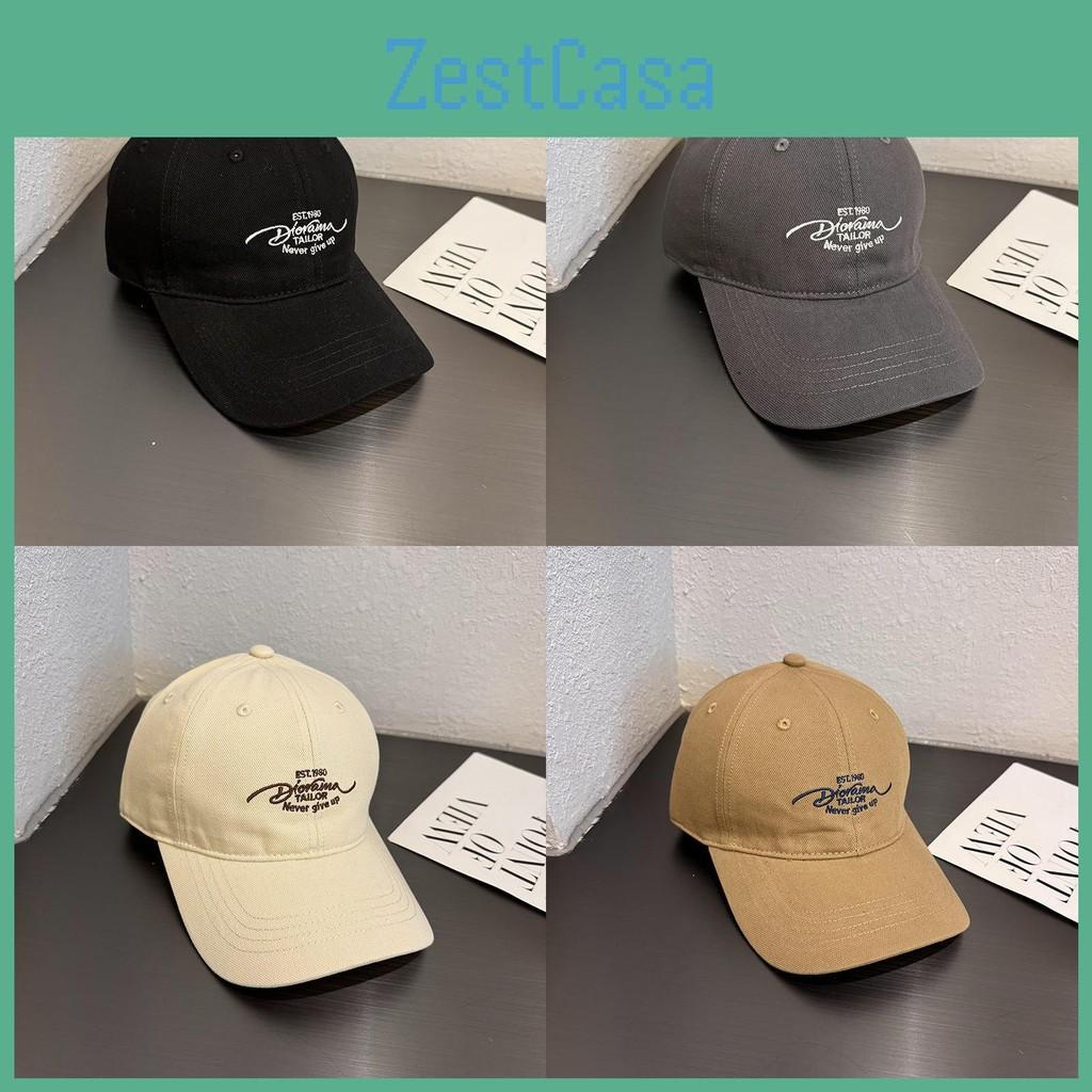 Letter Baseball Embroidered Cap Female Wide Brim Breathable Fabric Daily Use