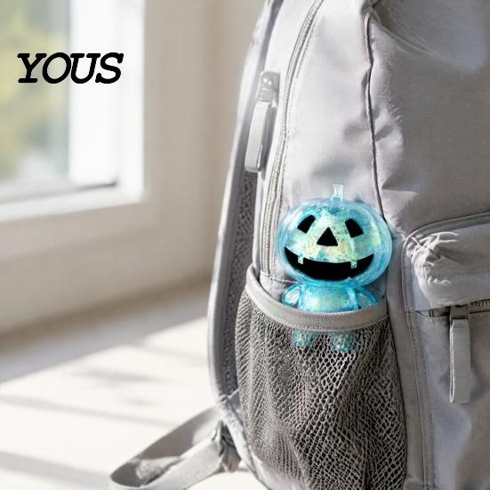 Pumpkin Fidget Sensory Toys Halloween Stress Relief Toy, Glitter Man Squeeze Pocket Sized Clear Toy for Holiday Party Favors Goodie Bag Fillers