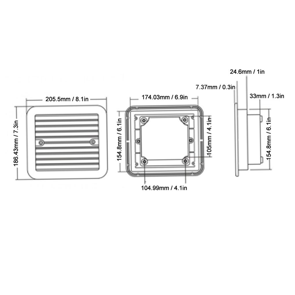 12V 4W Cooling Fan with Shutters Vent One‑Way Side Strong Wind Air Exhaust Car Styling Accessories Side Air Ventilation
