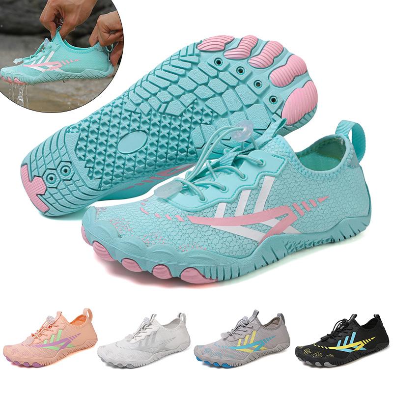 Unisex Herr Dam Atletiska Vandring Vattenskor Snabbtorkande Barfota Aqua Skor Simskor Strandskor med Dränering Lätta Sneakers