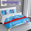 3pcs Custom Name Blue's Clues Set,Includes 1 Duvet Cover and 2 Pillowcases,All-season Bedroom Decor