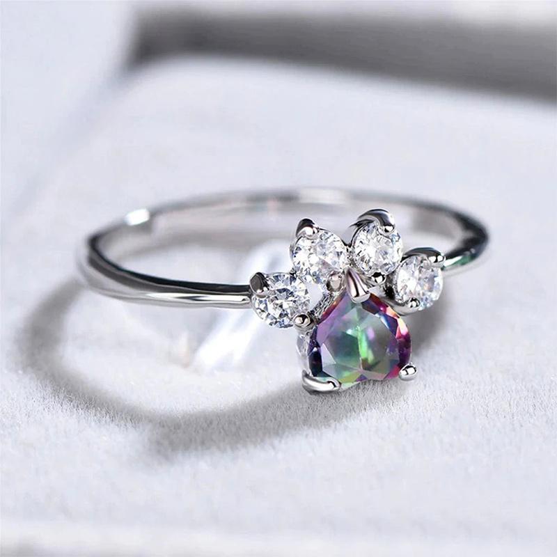 Huitan Stylish Dainty Bright Zirconia Ring Female Engagement Ceremony Party Color Finger Jewelry Accessories for Wedding