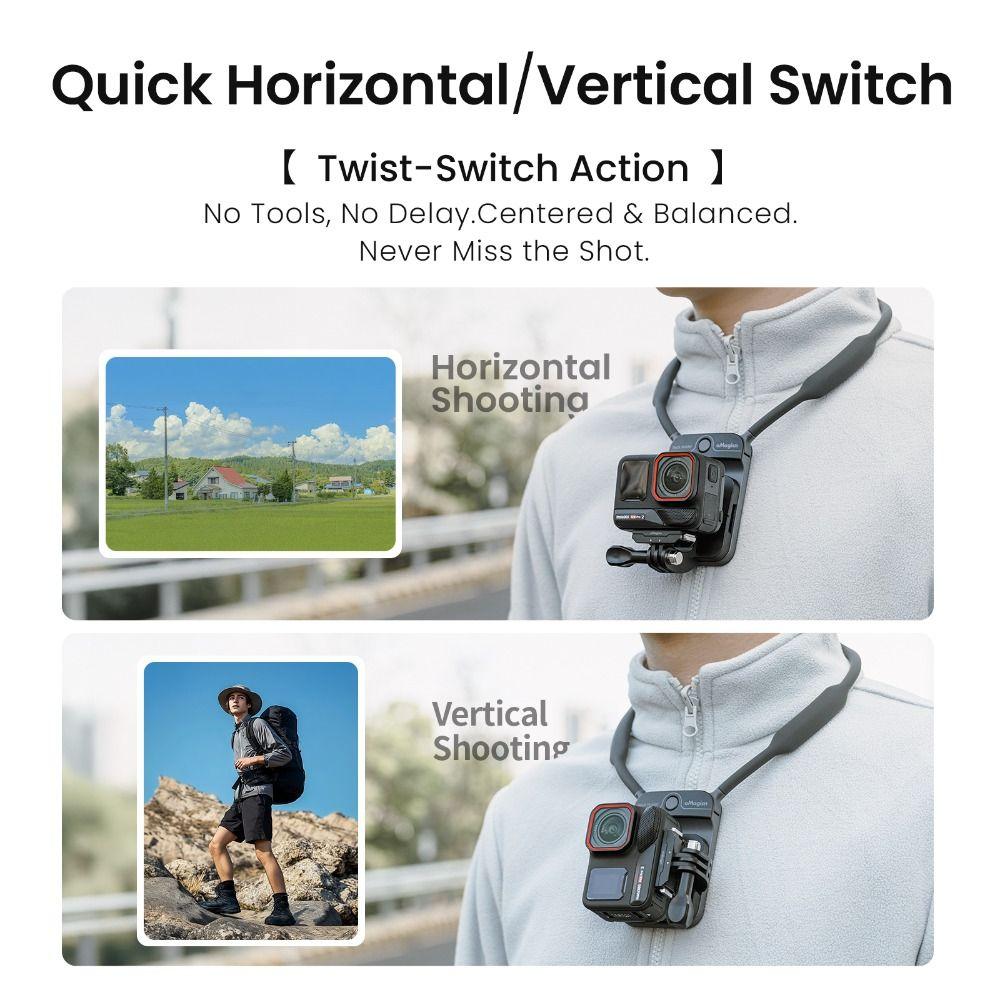 Magnetic Neck Mount Stable Camera POV Mount for Insta360/DJI Osmo/GoPro Action Camera Accessories