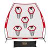 VEVOR 2133.6 X 2133.6mm Football Trainer Throwing Net, Training Throwing Target Practice Net with 5 Target Pockets