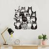 Metal Cat Wall Sculpture Art Decor 3D Pet Shop Home Gift