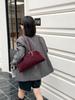 French Retro Frosted Cowhide Tote Bag - 2024 Large Capacity Shoulder Baguette for Women
