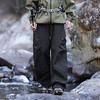 SWAMP AREA American Rivet Hiking Pants for Men, Spring And Autumn Trendy Cargo Pants, Casual Versatile Wrinkled Trousers KS2503 Black M