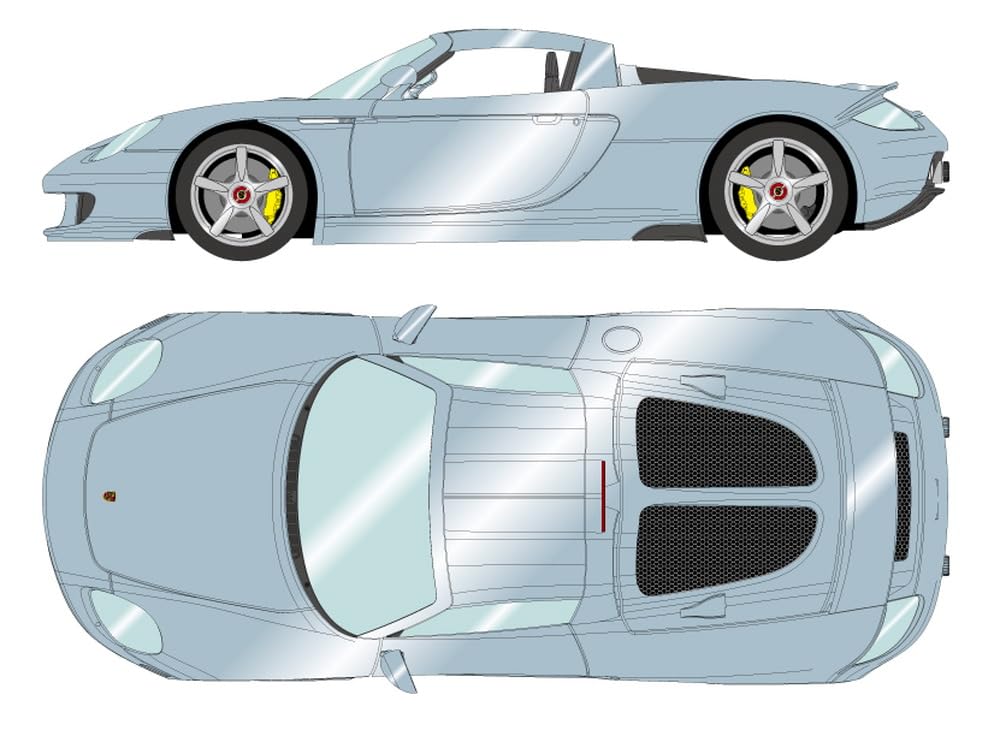 

Макияж EIDOLON Porsche Carrera GT 2004 Голубой металлик Horizon Готовое изделие 1/18