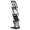 Foldable Magazine Display Rack 4 Pocket Brochure Literature Display Stand