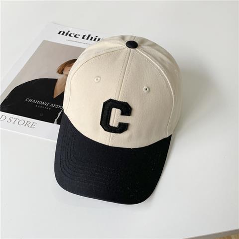 Schirmmütze Damen C-Buchstabe Paar Trend Großer Kopf Modehut Herren Frühling Internet-Berühmtheit Sport Sonnenschutz Baseballkappe
