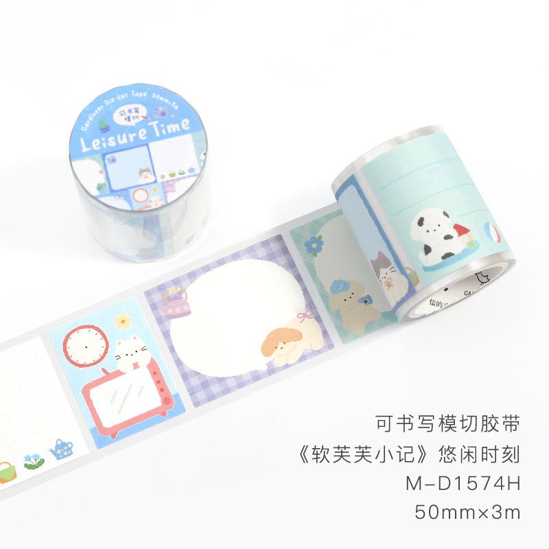 1pcs/1lot Decorative Adhesive Tapes Soft Fufu Notes Diary Masking Tapes Junk Journal Scrapbooking Stikcers Paper Japanese