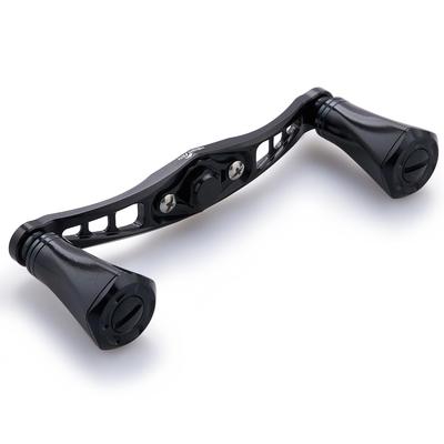 Poignée de moulinet HEIGHTEN 92 mm avec bouton de 20 mm pour SHIMANO DAIWA Abu Tornado Series (Noir) (688)