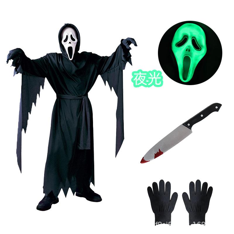 Halloween children adult dress up scream costume horror movie cos dress up scary dagger knife costume
