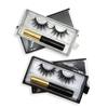 Private Label 3d 3 6 10 Pairs Magnetic Natural False Eyelash Vegan and Eyeliner Vendor for Customized Box Set In Crown Package