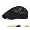 British Newsboy Cap Men's Summer Breathable Forward Cap Mesh Beret Women Paintsman Cap