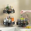 360 Rotating Spice Rack Kitchen Corner Shelf, Round Multifunctional Storage Holder for Seasoning Bottles,Sauce Organizer