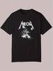 Casual Summer Graphic T-shirt - "MEOW" Cat Design