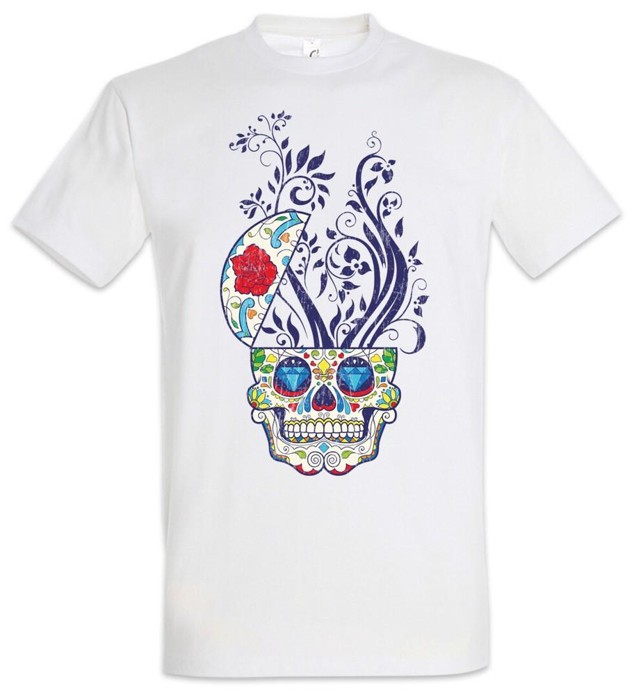 Growing Sugar Skull Plant T-Shirt Holi Tattoo Tattooist Headshot Skulls Mexico