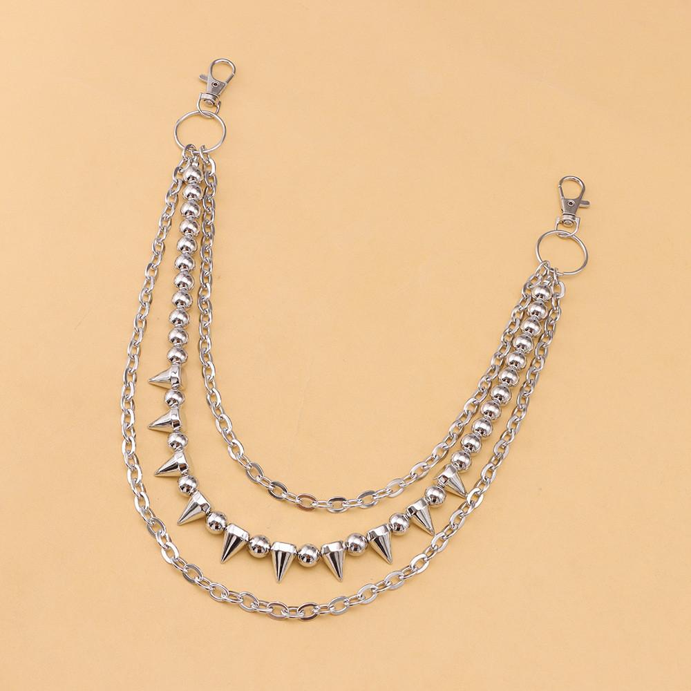 Hip Hop Metal Waist Chain With Multilayer Beads For Men And Women Summer Fashion