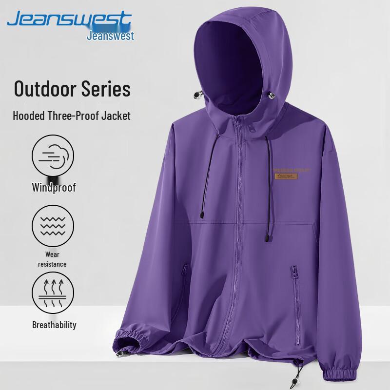 

Jeanswest Men s Windproof Water-Repellent Hooded Jacket 4XL