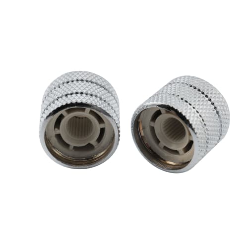 Musiclily Pro Inch-Tone Steel Dome Knobs, Mother of Pearl, Chrome, for USA Electric Guitars and Basses (Set of 2)