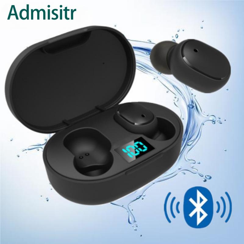 Admisitr Inteligentní sluchátko Bluetooth s ukazatelem čísla Bezdrátové sportovní mini sluchátko Stereo do uší