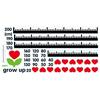 Heart Wall Sticker Baby Growth Chart Under Sea Animal Height Measure Decal