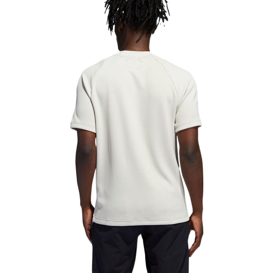 adidas T Shirts Men's White Crew Neck Moderate Straight Fit GR4299