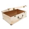 Unfinished Wood Keepsake Storage Box with Metal Latches and Handle DIY Craft Projects Jewelry Office Supplies Organization