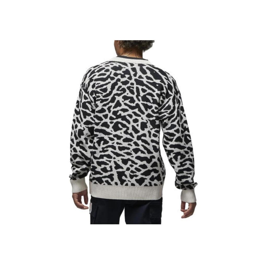 Jordan Flight Heritage Cardigan Sweater White/Black Men Streetwear DV7573-030