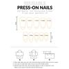 24pcs Women Full Cover Artificial Nail Cat Eye Dark Blue Press on Nails for DIY At-Home Manicure Kit