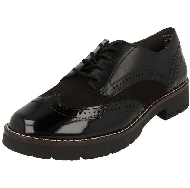 

Женские полуботинки Jana Shoes Vegan damen brogue h-weite 8-23770-43 чёрные 39