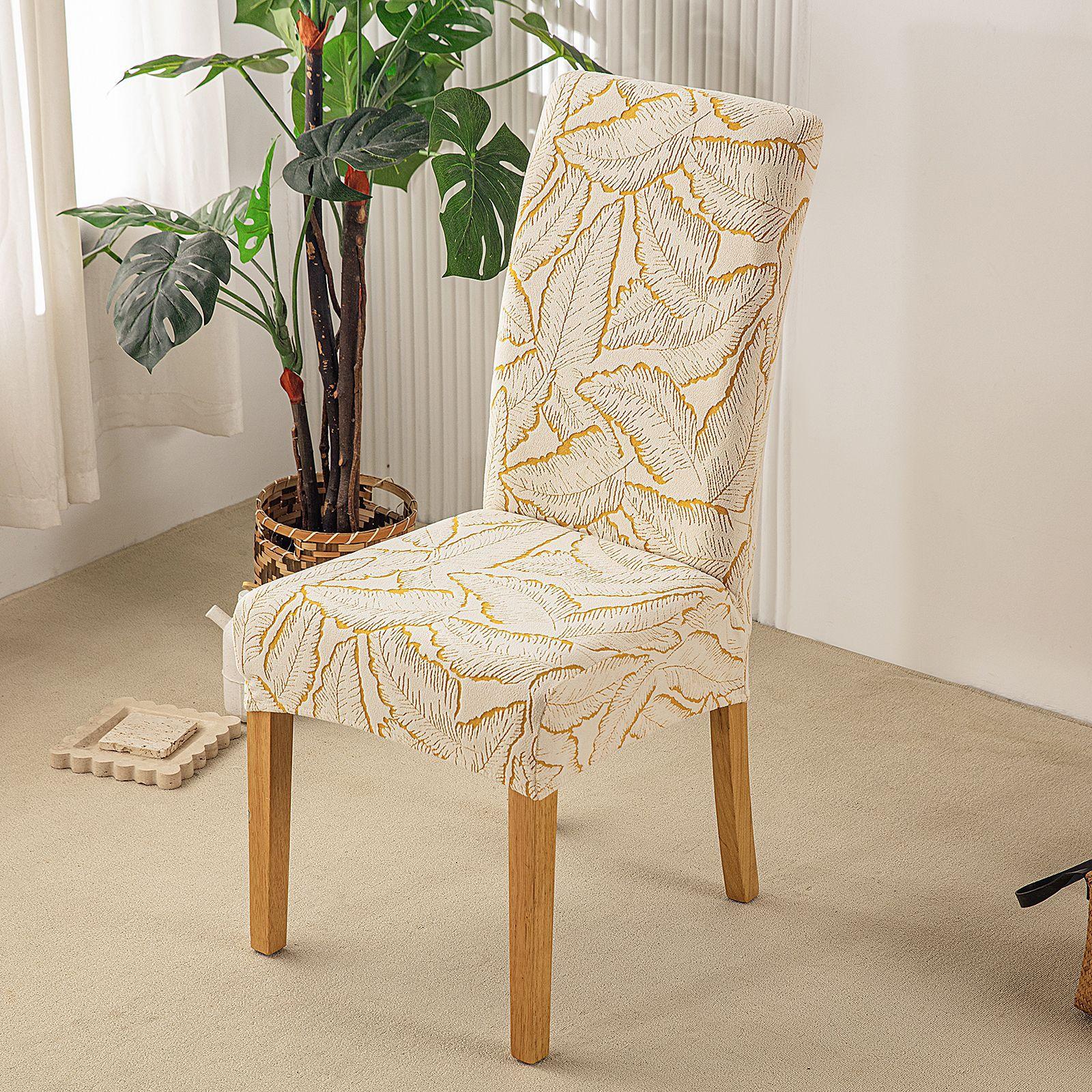 Эластичный чехол на стул из шенилла, цельный, грязеотталкивающий чехол на табурет, гостиничный, домашний, премиальный утолщенный чехол на обеденный стул, пятно Regular chair cover