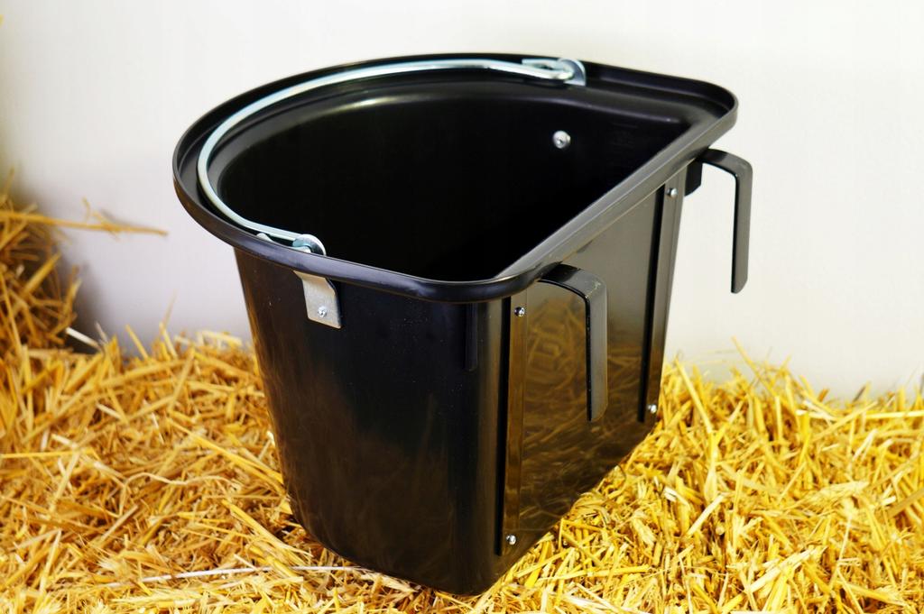 Feed trough with sling and bow, 12 l, BLACK