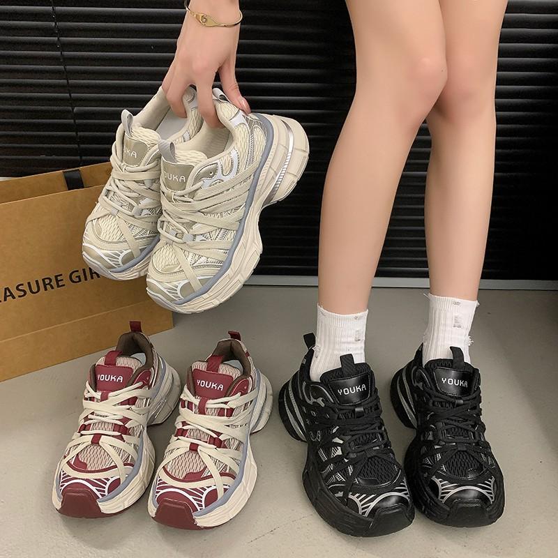 Platform dad shoes women's 2025 new summer breathable versatile increase European station sports and leisure shoes ins tide