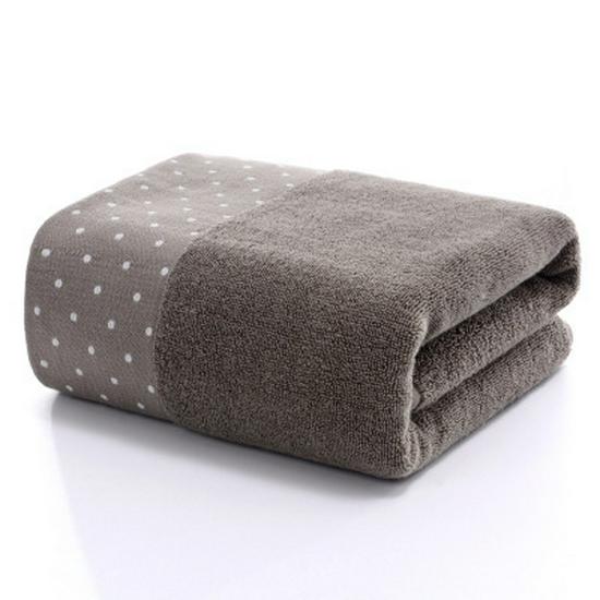 

Dark Polka Dot Cotton Bath Towel - Customizable Logo, Adult Size, Out of Stock 70x140cm кофейный