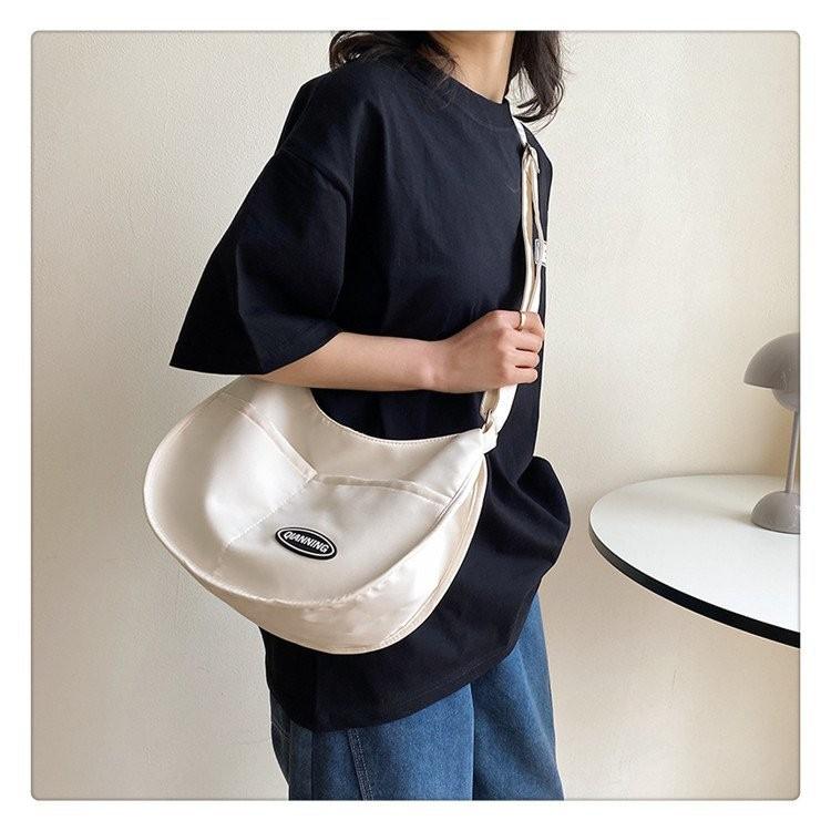 

Trendy Sweet And Cute Nylon Shoulder Crossbody Bag For Students Spring Summer білий