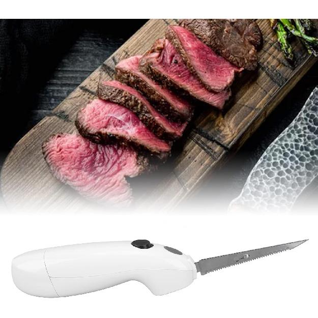 Cordless Electric Fillet, Battery Powered Portable Electrical Food Cutter for Carving Steak, Pork, Chicken, and Bread, Removable Reciprocating
