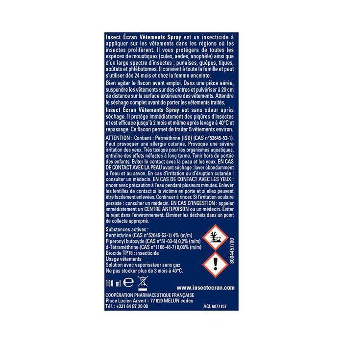 Insect Screen Anti-Mosquito Spray Clothes 100ml