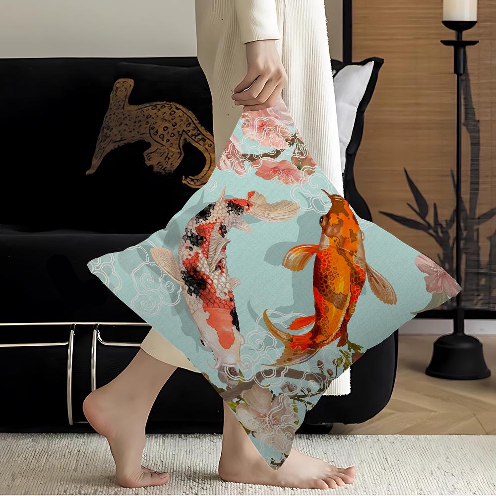 Koi Fisch Ahorn Design Kissenbezug Glückliche Herbsternte Dekoration Feiertagsdekoration Kissenbezug
